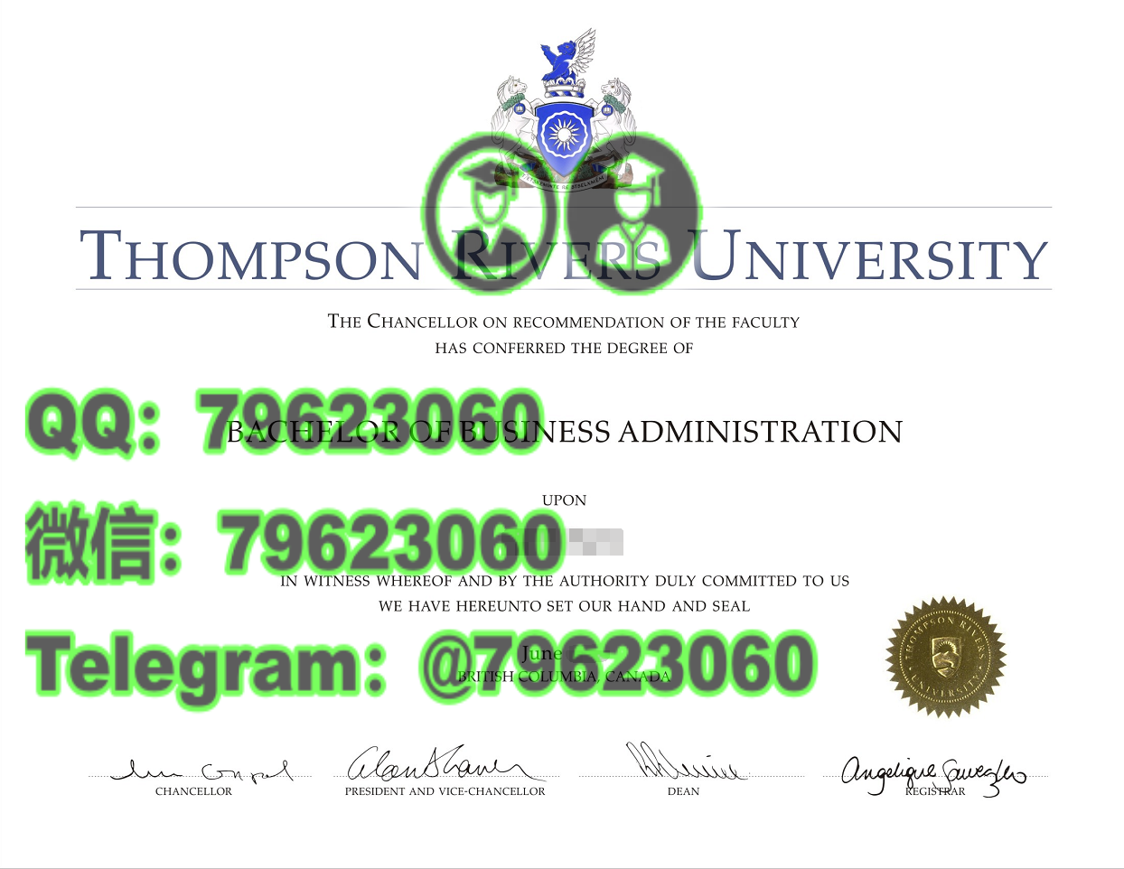 268thompson rivers university diploma sample