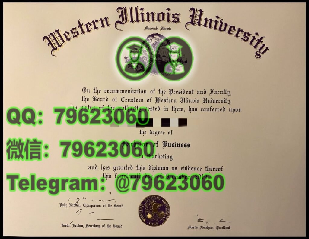 西伊利诺伊大学 WIU 录取通知书到毕业证全套材料复刻 14 western illinois university diploma sample